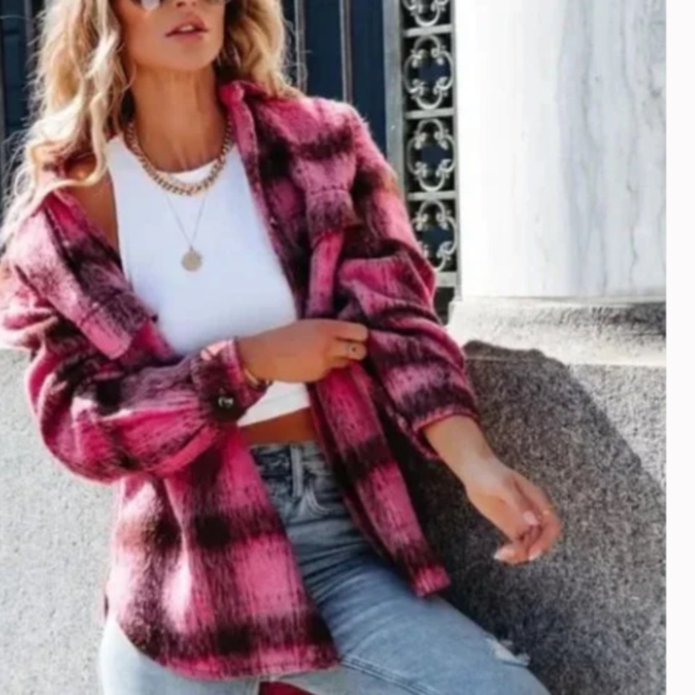 NWT VICI London Plaid Shacket - Picture 3 of 8